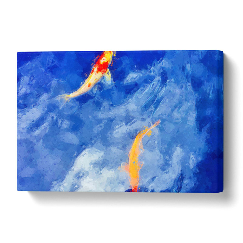 Koi and Carp Fish - Wrapped Canvas, 61 cm H x 91.4 cm W