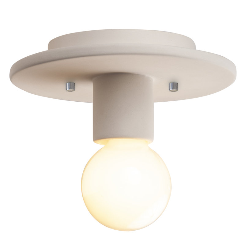 Plafonnier encastré 1 lumière 8 po, Bisque