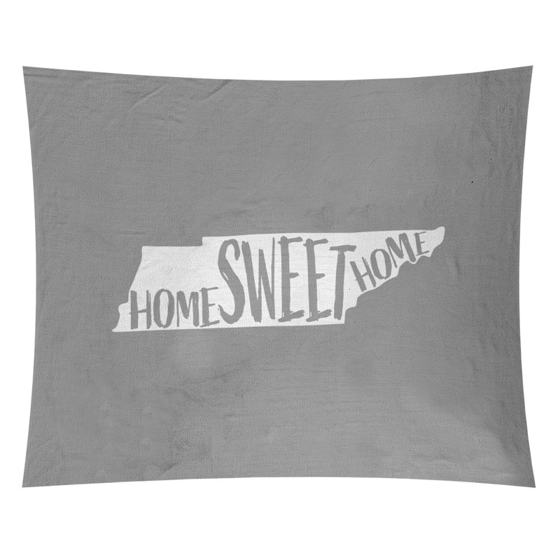 Tapisserie Home Sweet Tennessee, H 104 po x l 88 po, Gris