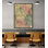 Burlington, Cedar Rapids et Minnesota, chemin de fer 1868, carte antique du Minnesota, Cedar Rapids Iowa, affiche, art mural Burlington, décor de couloir