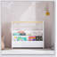 Bibliothèque pour enfants avec poignée en bois, bibliothèque pour tout-petits à 2 niveaux faisant face à l'avant, organisateur de rangement de livres pour enfants pour chambre à coucher, salle de jeux, chambre de bébé ou salle de classe
