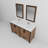 Ziva 60 in W x 22 in D Double Bath Vanity, White Top, 22 in Mirrors and Chrome Faucet Set-613838694-570261751