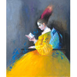 Homenaje A Fragonard/Muneca Print by Benito Cerna