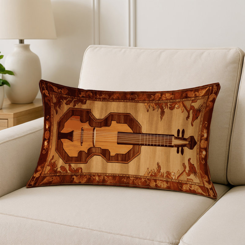 Indoor and Outdoor Throw Pillow, Rectangle 14"H x 20"W, Erhu