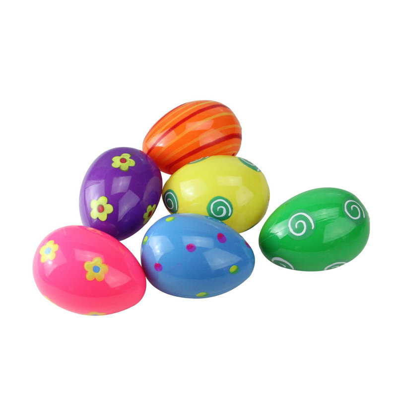 Pack of 6 Vibrantly Colored Springtime Easter Eggs 3.25"