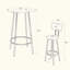 Ensemble de table de bar 3 pièces avec 2 tabourets de bar - Table de pub moderne avec dossiers et tablette de rangement