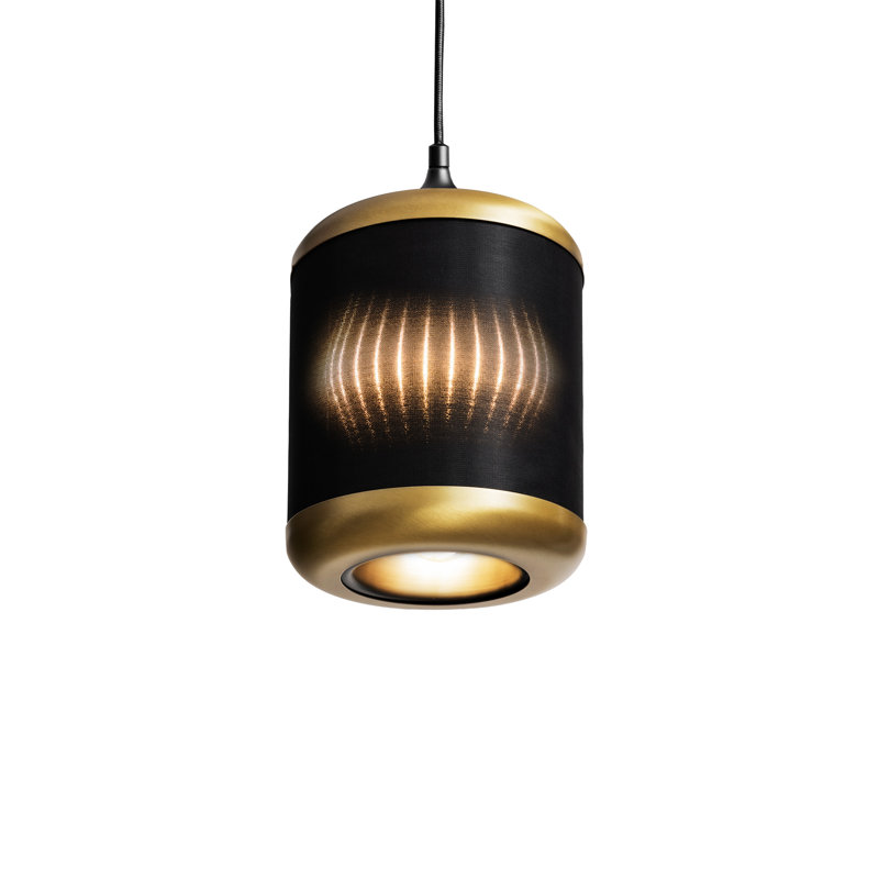 Lambalot 2 - Light Black LED Unusual Pendant, Brass