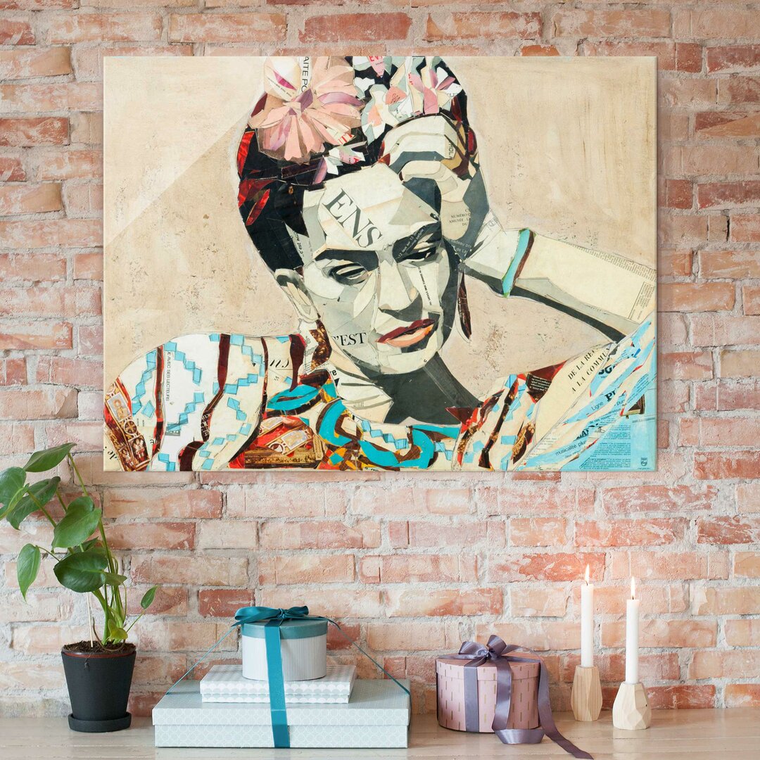 Glasbild Collage No. 1 von Frida Kahlo