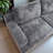 Modern Minimalist Gray Double Seat Compression Sofa Reception Sets