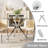 Modern Round Clear Dining Table Set, Tempered Glass Dining Table With Velvet Weavon Dining Chair For Dining Room-786206470-786206489-786206493