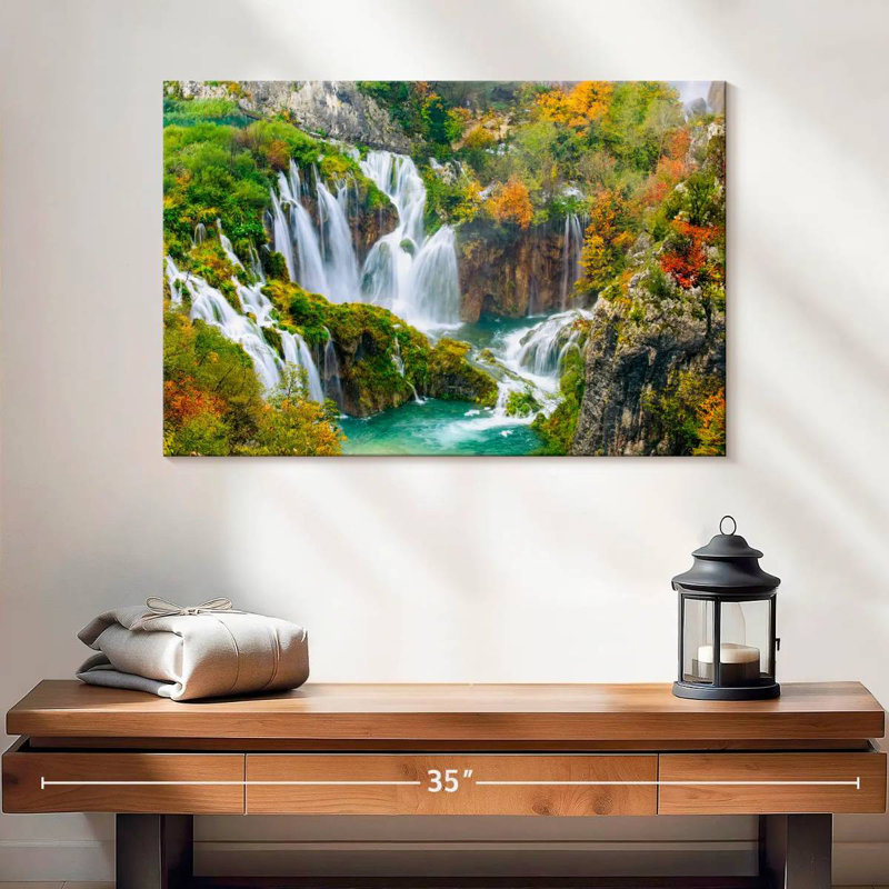 Automne cascades de Plitvice, H 16 po x l 24 po