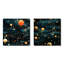 Knapen - Ensemble de 2 collages carrés abstraits-101862525-101862526