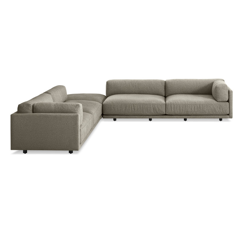 Sunday Sectional with Ottoman, Sanford Black Crossweave