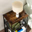 Aibne 39cm W Steel Bedside Table