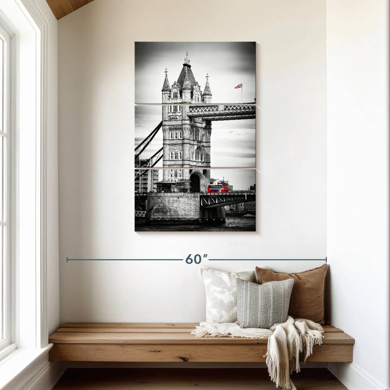 Masam London - Tower Bridge Red Bus, 45" H x 28" W