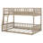 Full XL Over Queen Bunk Bed With Ladder A, Wood Bunk Bed With Safety Guardrails-759710238