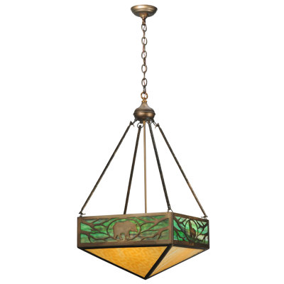 Luminaire suspendu bol 4 lumières unique