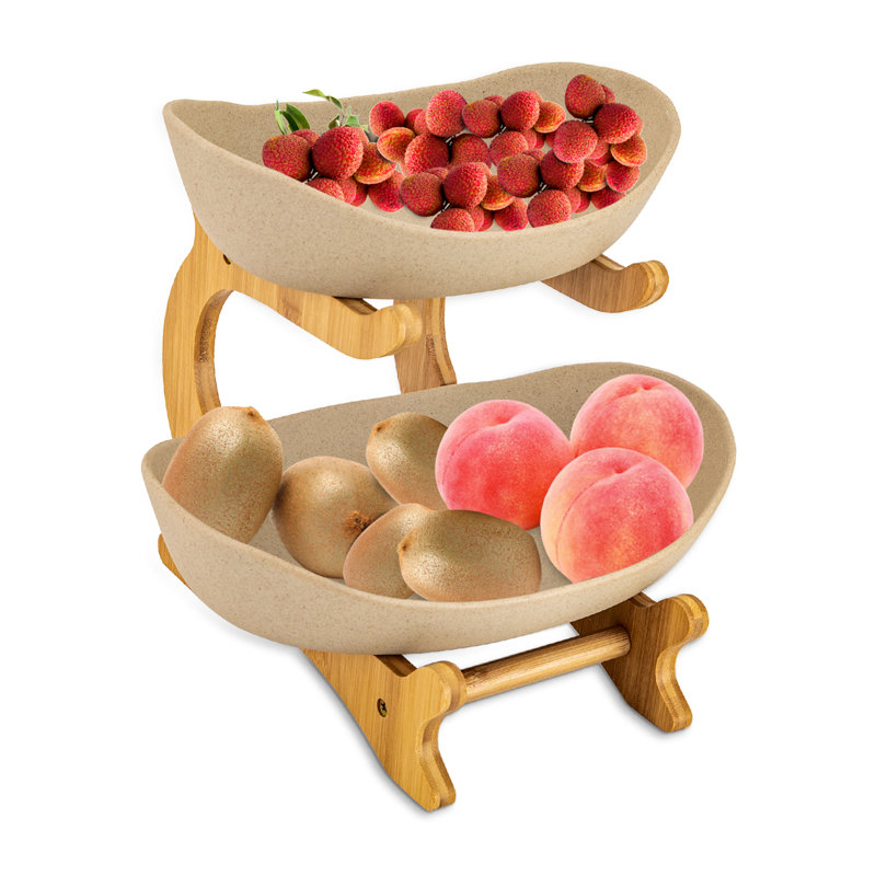 Bol à fruits en bambou Red Barrel Studio® Heily, Vert2123