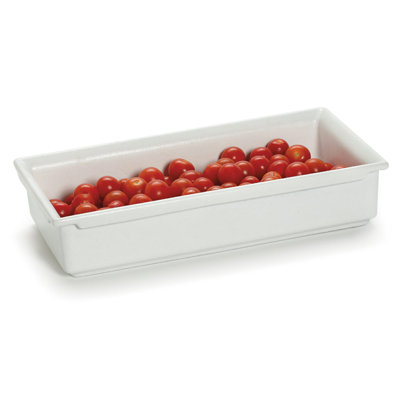 GET CIH1/3D-WW Bugambilia Fit Perfect Third Size Stackable Food Pan, 3.7" Deep, Mod White