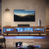 Kruszewski 70" Modern TV Stand, LED Media Console With Cable Management