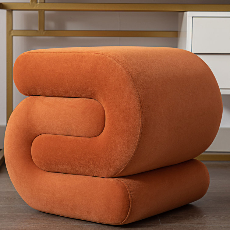 Jaszlyn Velvet Footstool Ottoman