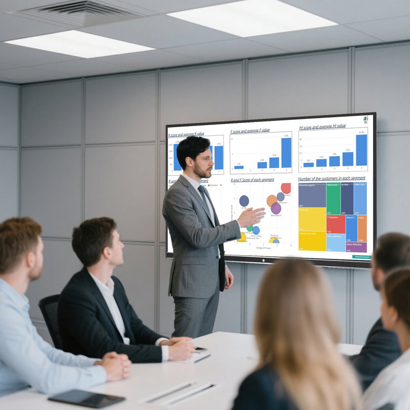 JYXCN 4K Smartboard, tableau blanc multi-touch double OS et affichage interactif Smartboard de partage sans fil pour la formation, les bureaux
