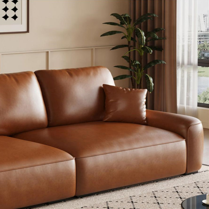 Canapé de salon moderne à lumière simple et luxueuse, H 33,46 po x l 94,49 po x P 31,5 po , 3, Brun