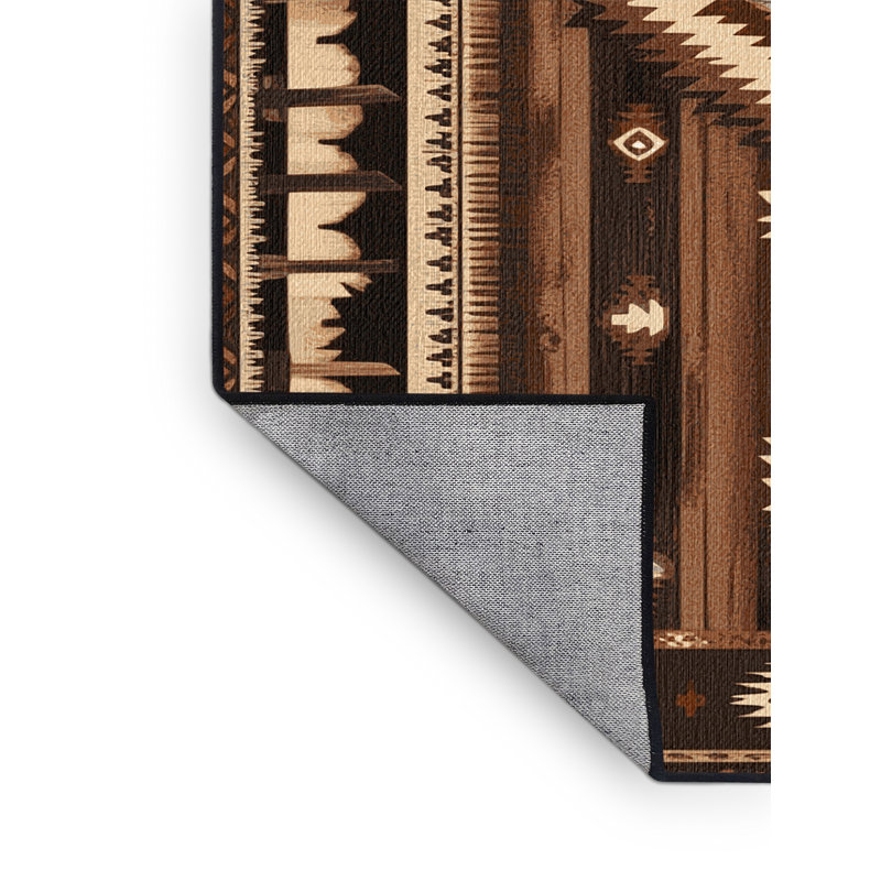  Tapis lavable Western Ranch Southwestern, Rectangle 4pi x 6 pi