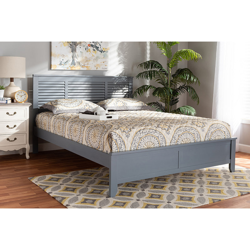 Aajah Solid Wood Platform Bed, Queen