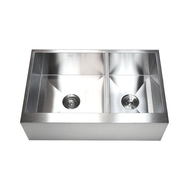 CozyBlock 33'' L Double Bowl Stainless Steel Kitchen Sink