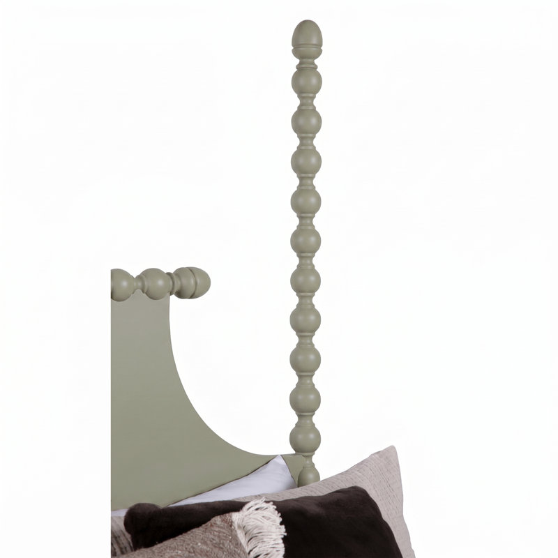 Mary Spindle Four Post Bed, Queen, Graystone
