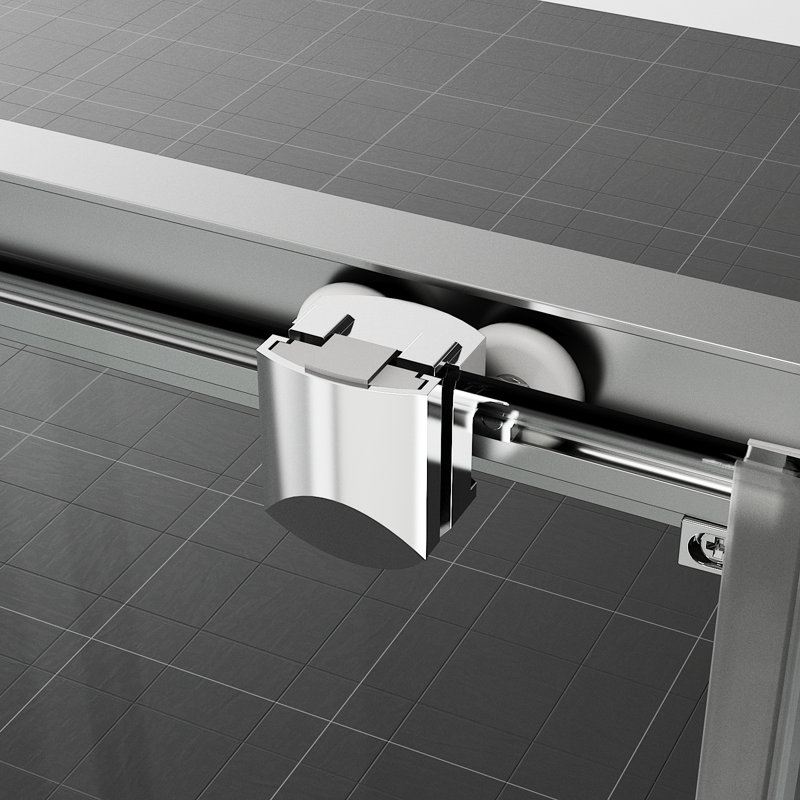 Corner Chrome Sliding Shower Enclosure With Two Handles
