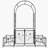 Miquez 86.48'' H x 79.38'' W Iron Arched Trellis