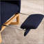 Chaise berçante décorative avec repose-pieds et poche de rangement, chaise berçante à haut dossier profond et fauteuil en bois d'hévéa-312092157