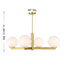 Lustre à 4 lumières en laiton naturel Claudette-10340352