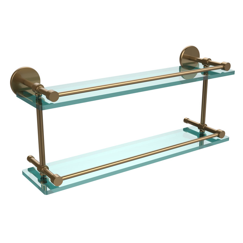Dalston 2 Piece Tiered Shelf, Antique Brass