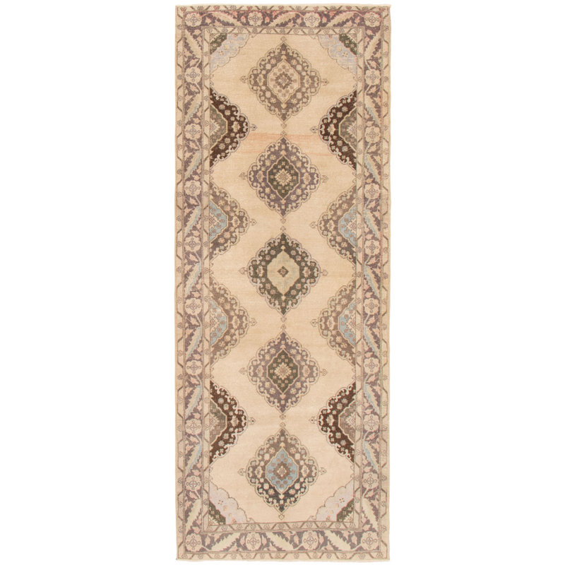 Tapis kaki clair rétro Anadol 4 pi 10 po x 12 pi 6 po