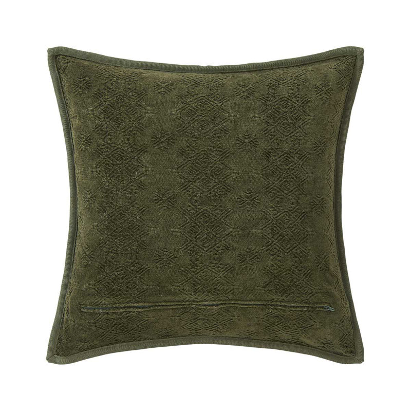 SYRACUSE Pillow Cover & Insert, Dark Green, Square 22"