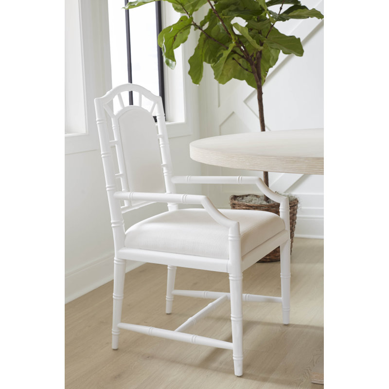Delia Upholstered Arm Chair, Vanilla
