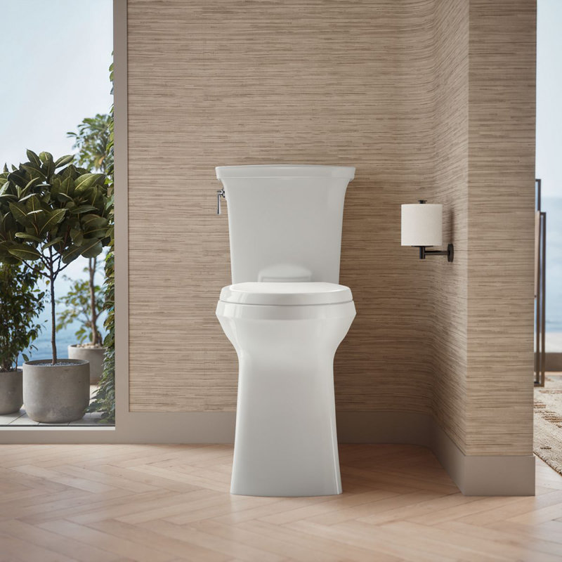 Corbelle Tall Elongated Toilet Bowl With Skirted Trapway, White