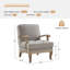 Fauteuil de ferme en polyester de 28 po avec pieds en bois massif Amilio-279067847