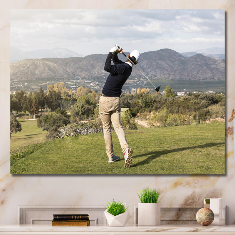 «Golf Swing Harmony II», reproduction sur toile, H 16 po x l 32 po x P 1 po, Toile tendue