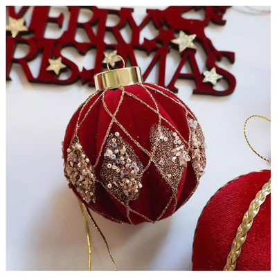 Ensemble de 12 décorations de Noël de 3,15 pouces, boules incassables peintes pour décoration d'arbre de Noël