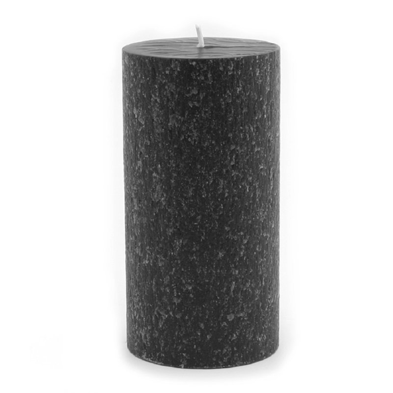 Bougie colonne non parfumée Timberline, Noir, H 6 po x l 3 po x P 3 po