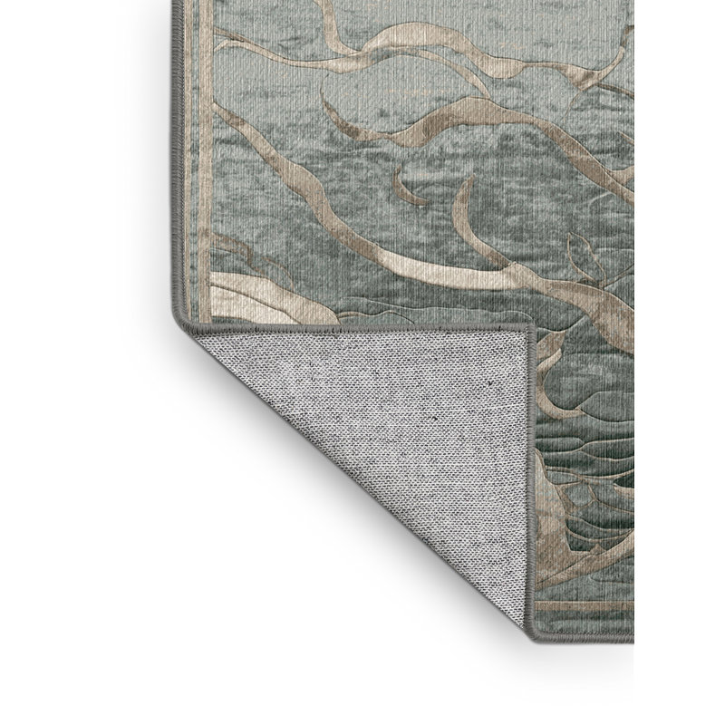 Tapis brun lavable à la machine, Rectangle 7 pi x 10 pi