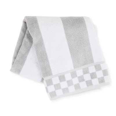 Sterling Check Plum Stripe Bath Towel