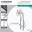 Robinet de baignoire autoportant à 3 poignées et 3 poignées Kingston Brass-32595841