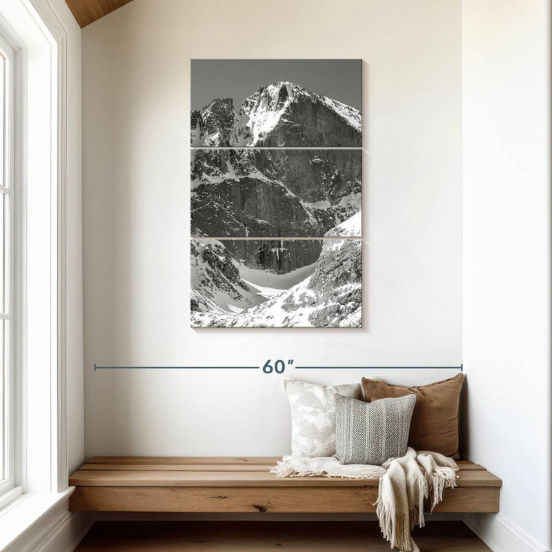 Mont Rocheux enneigé Alvord, H 45 po x l 28 po