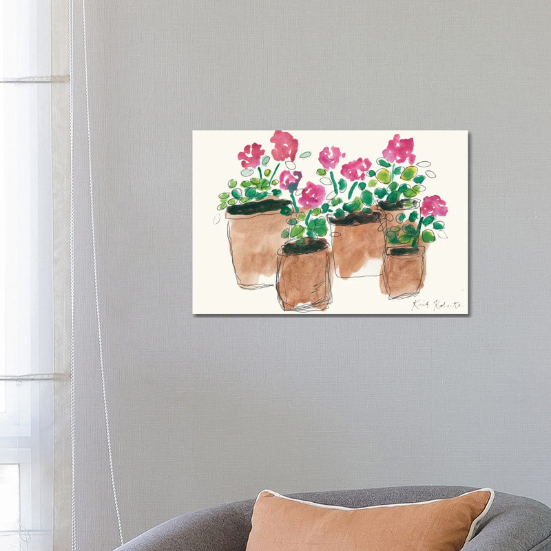 Geranium Sunday by Kait Roberts - Wrapped Canvas Print, 66.04 cm H x 45.72 cm W x 3.175 cm D