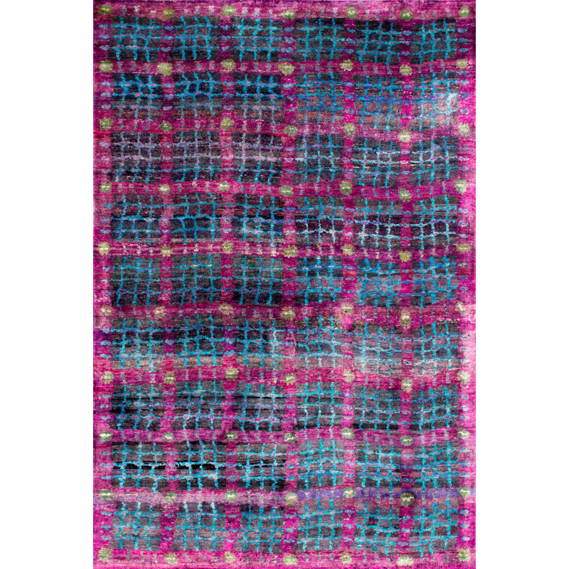 Tapis intérieur gris anthracite / baie Rumi, Rectangle 6 pi 7 po x 6 pi 9 po